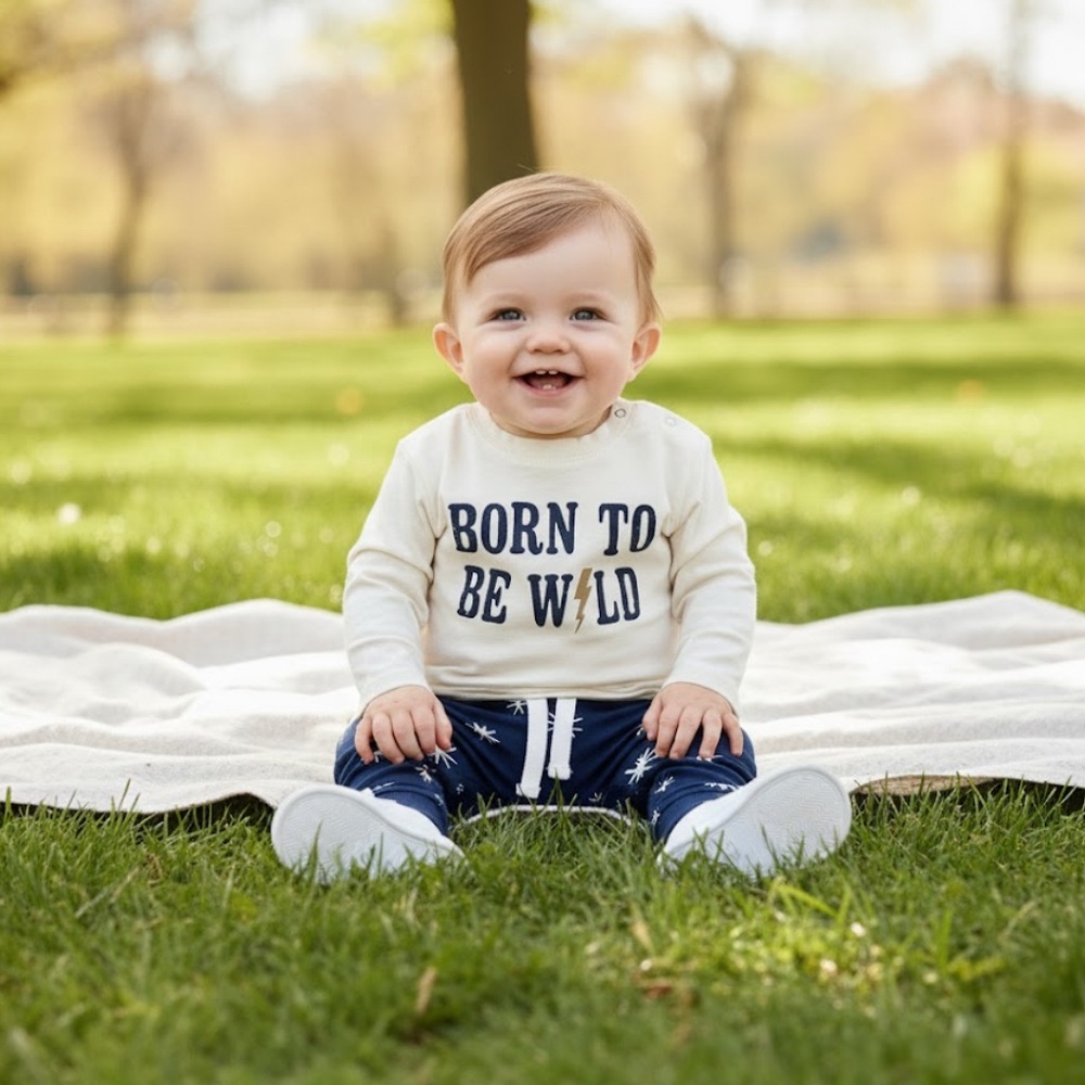 NWT- Born to Be Wild Baby Outfit